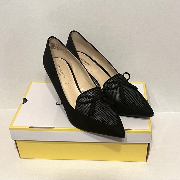 Liz Claiborne LC Athea Heel Black Size 8 - Picture 1 of 9